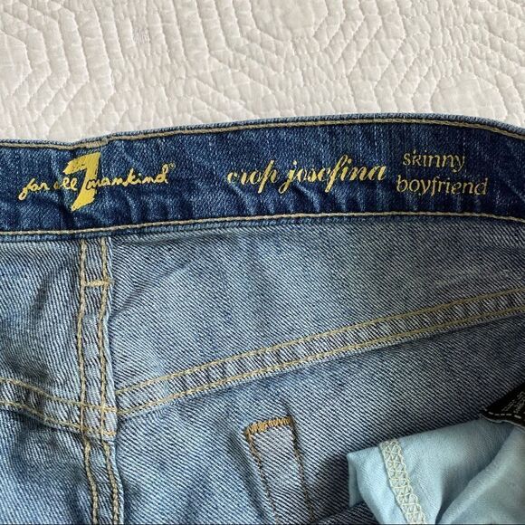 7 forallmankind crop Josephine midrise medium wash size 28 - Picture 5 of 7